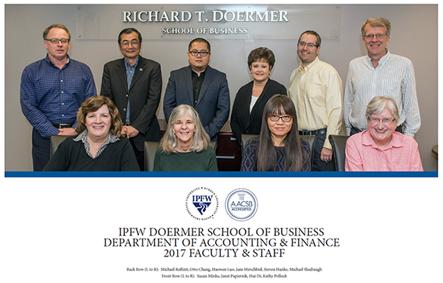 Department of accounting finance 2017 faculty staff